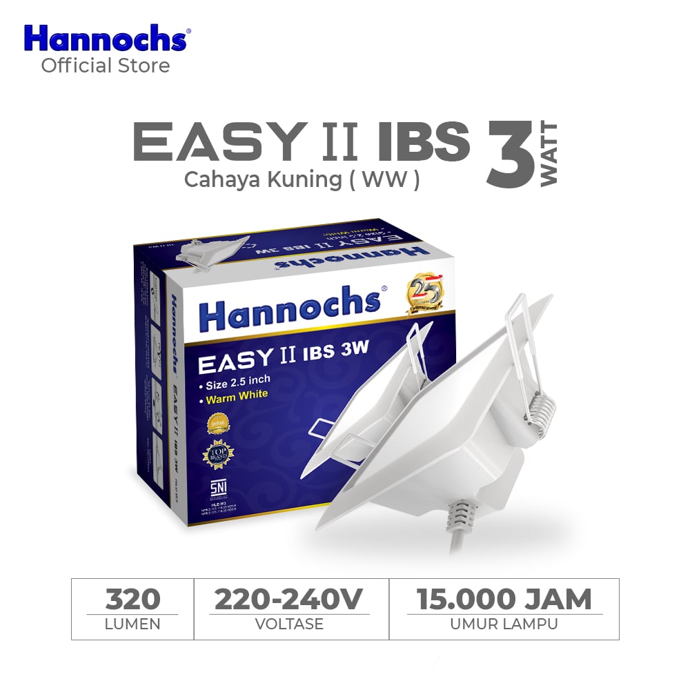 Hannochs Lampu Downlight LED EASY II 3W IBS INBOW