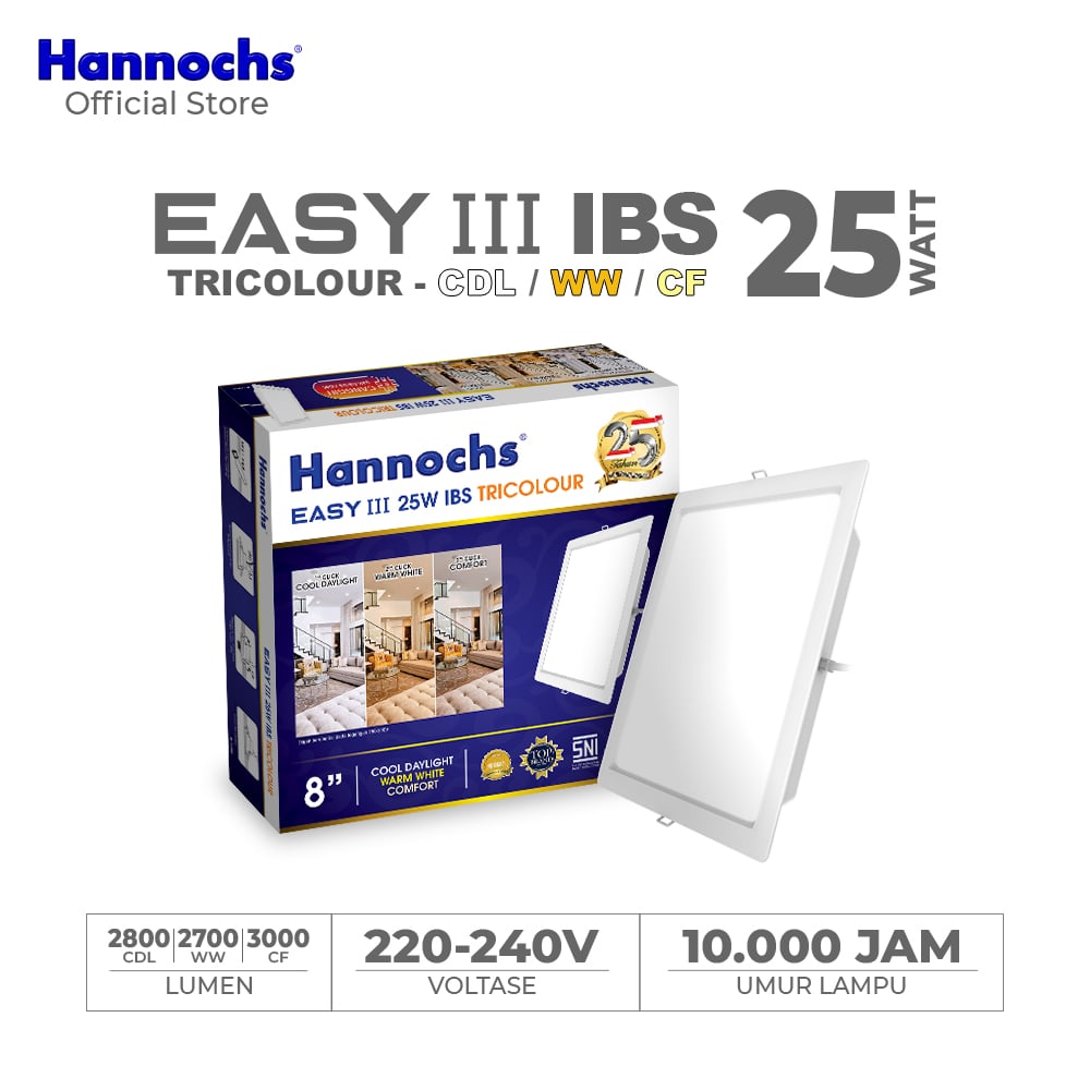 Hannochs Lampu Downlight LED EASY III 25W IBS Tricolour INBOW