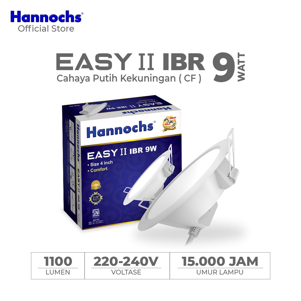 Hannochs Lampu Downlight LED EASY II 9W IBR INBOW