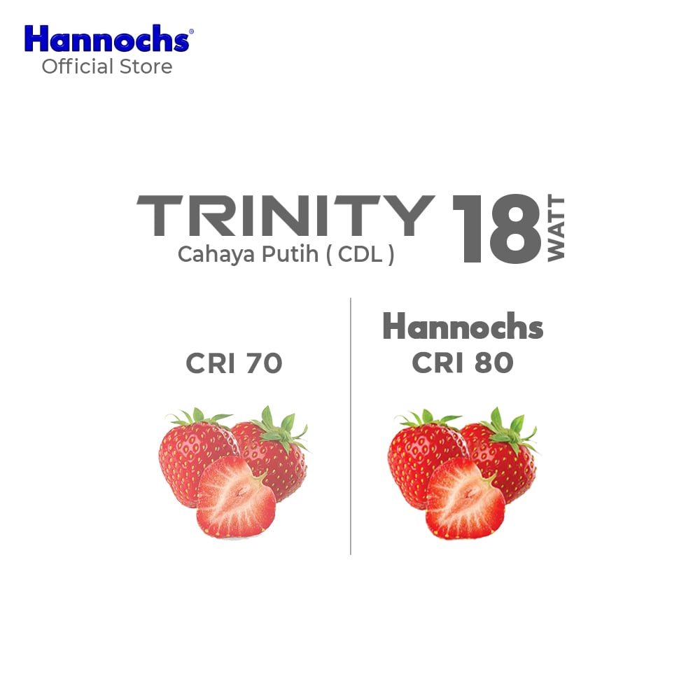 Hannochs Lampu Bohlam LED Trinity 18W isi 4pcs Multipack Cahaya Putih