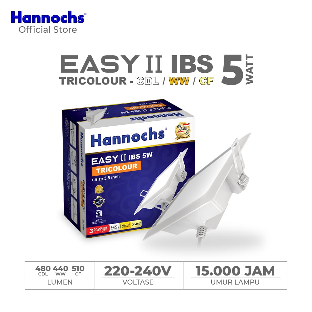 Hannochs Lampu Downlight LED EASY II 5W IBS INBOW
