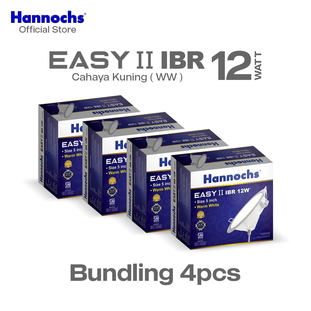 Hannochs Lampu Downlight LED EASY II 12W IBR INBOW isi 4pcs