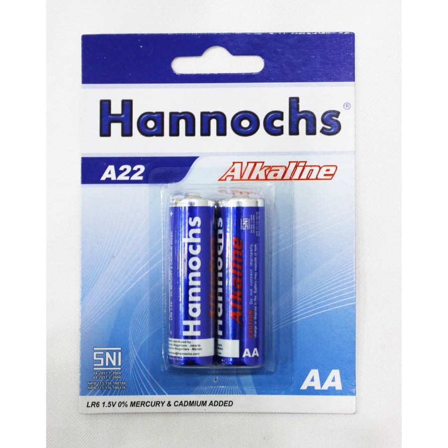 Baterai / Battery Hannochs Alkaline AA/A2 - 2 Pcs
