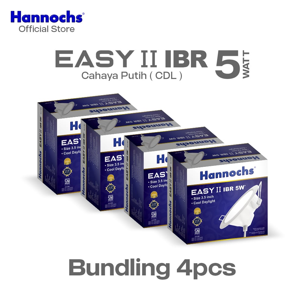 Hannochs Lampu Downlight LED EASY II 5W IBR INBOW isi 4pcs