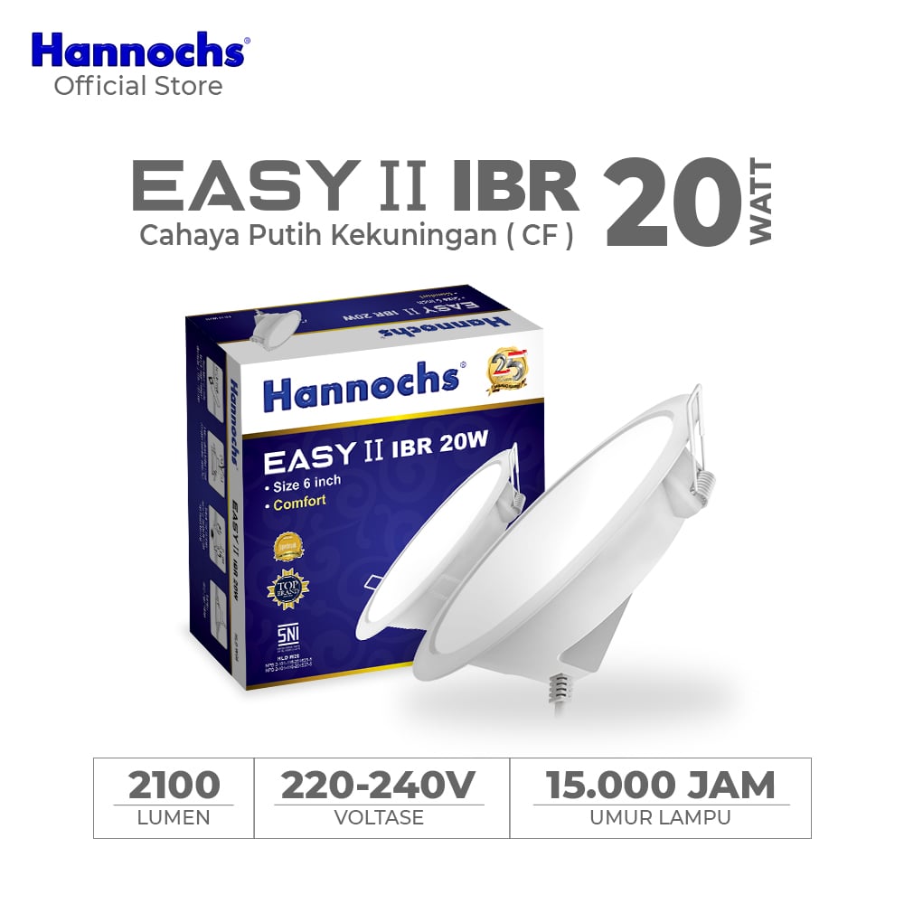 Hannochs Lampu Downlight LED EASY II 20W IBR INBOW