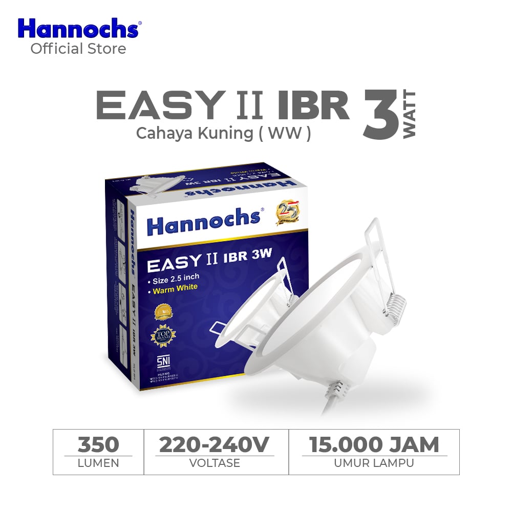 Hannochs Lampu Downlight LED EASY II 3W IBR INBOW